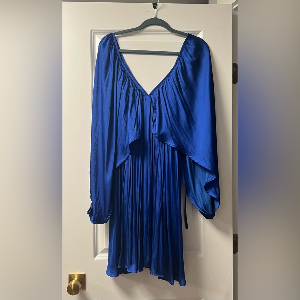 Flirty Blue Draped Dress